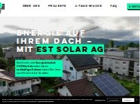 Website Screenshot EST Solar AG