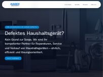 Website Screenshot Hagex Haushaltsgeräte GmbH