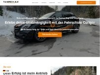 Website Screenshot Fahrschule Curiger