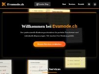 Website Screenshot Eva's creative store