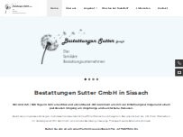 Website Screenshot Bestattungen Sutter GmbH