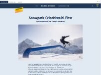 Website Screenshot Snowpark Grindelwald-First