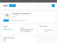 Frischbeton Langenthal AG website screenshot