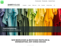 SHIRTHOUSE AG website screenshot