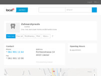 Zahnarztpraxis website screenshot