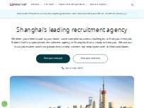 Website Screenshot Robert Half Shanghai Recruitment Agency