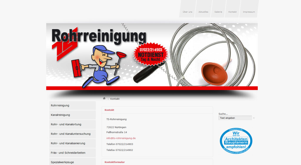 Bilder TS-Rohrreingung Preiswert flexibel zuverlässig