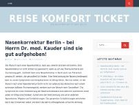 Screenshot for www.reisekomfortticket.de