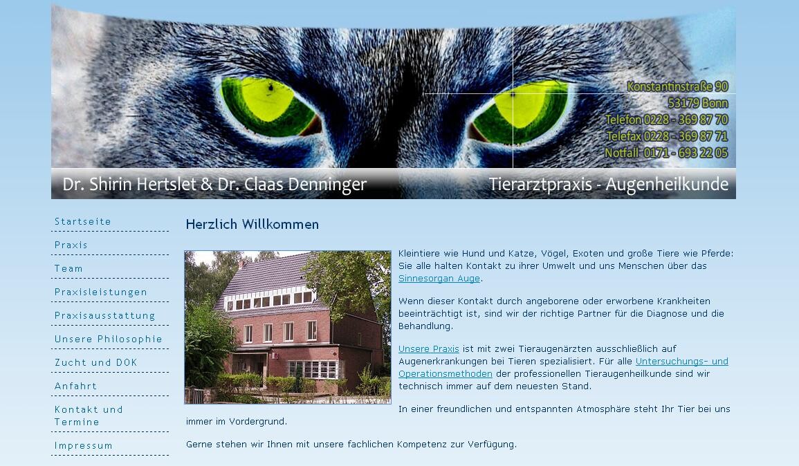 Bilder Dr. Claas Denninger u. Dr. Shirin HertsletTierarzt für Augenheilkunde