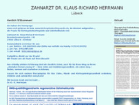 Zahnarzt Dr. med. dent. Klaus-Richard Herrmann website screenshot