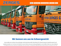 Peter Zerges GmbH Container- und Schwertransporte website screenshot