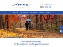 Website Screenshot Meinig Bestattungen, Inh. Michael Meinig