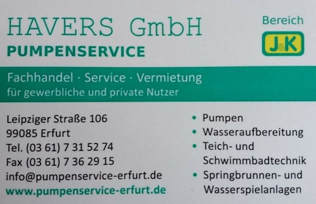 Bilder HAVERS GmbH Bereich J&K Pumpenservice