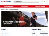 Website Screenshot Intersport Lobenstein in Bad Sassendorf
