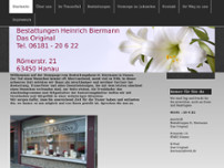 Bestattungen Heinrich Biermann website screenshot