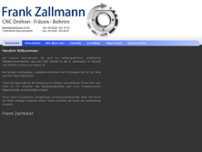 Frank Zallmann CNC Drehen & Fräsen website screenshot