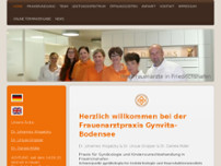 Gynvita Bodensee MVZ GmbH, Frauenheilunde und Kinderwunsch, Dr.Wogatzky und Kollegen website screenshot