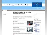 Zahnarztpraxis Dr. Dieter Matz website screenshot