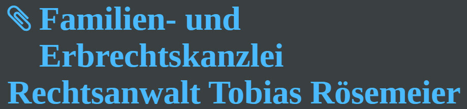 Familien- und Erbrechtskanzlei Rechtsanwalt Tobias Rösemeier Logo