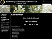 Bestattungsunternehmen Ferdinand Panzer GbR website screenshot