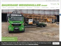 Website Screenshot Baukrane Weidenhiller GmbH