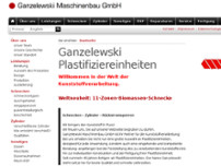 Ganzelewski Maschinenbau GmbH website screenshot