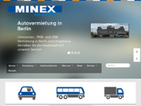 Autovermietung MINEX GmbH website screenshot