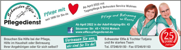 Bilder Schwester Elfies Tagespflege "Auf der Bühn"