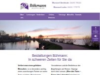 Website Screenshot Bestattungen Bühmann e.K. Filiale Steinhude