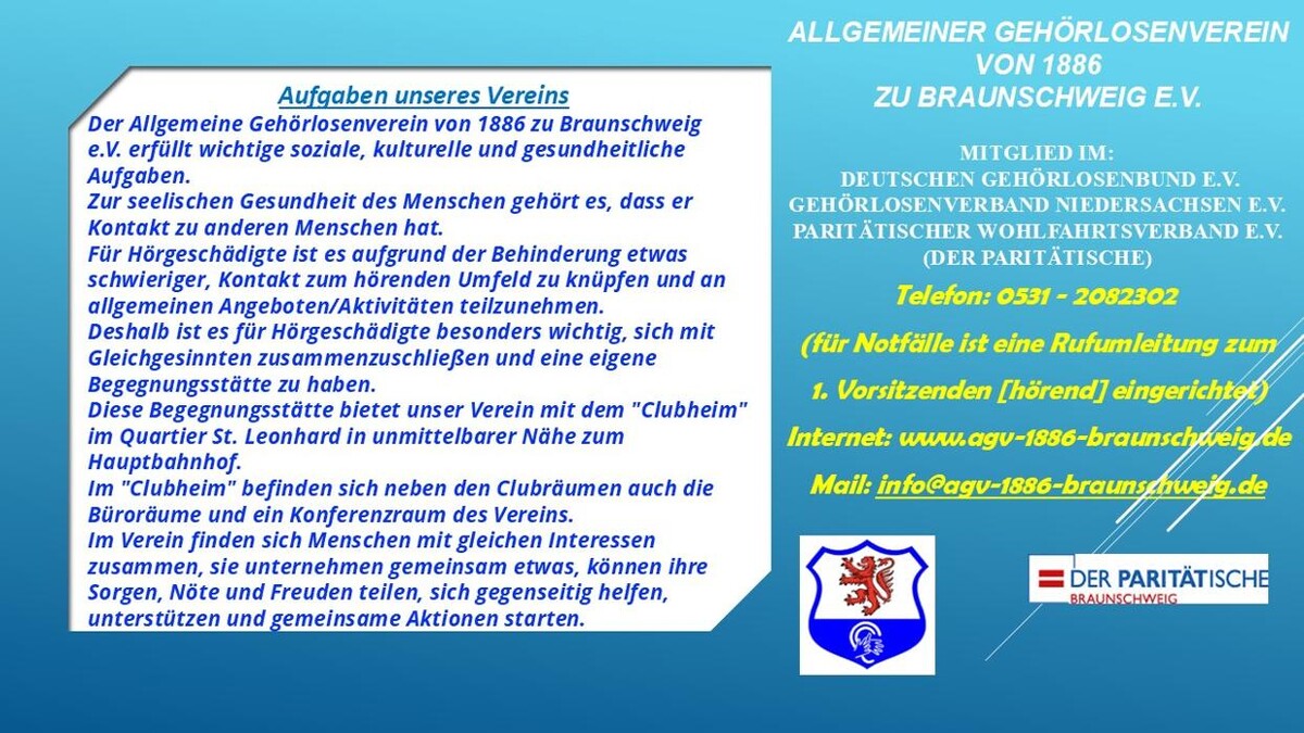 Bilder Allgemeiner Gehörlosenverein von 1886 zu Braunschweig e.V.