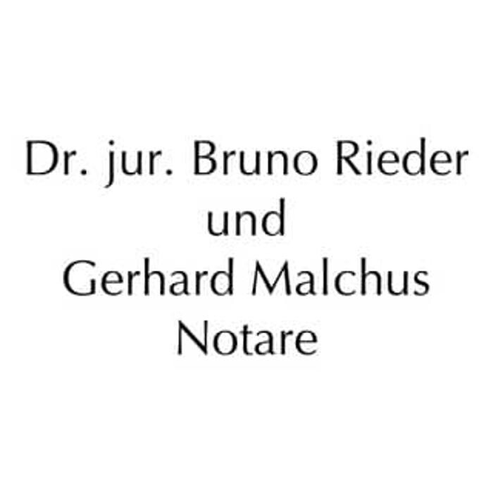 Dr. jur. Bruno Rieder u. Gerhard Malchus Notare Logo