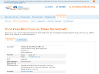 Volksbank Glan-Münchweiler eG, Filiale Niedermohr website screenshot