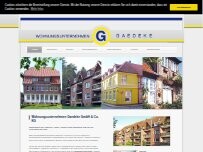 Website Screenshot Wohnungsunternehmen Gaedeke