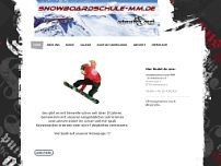 Snowboardschule Memmingen website screenshot