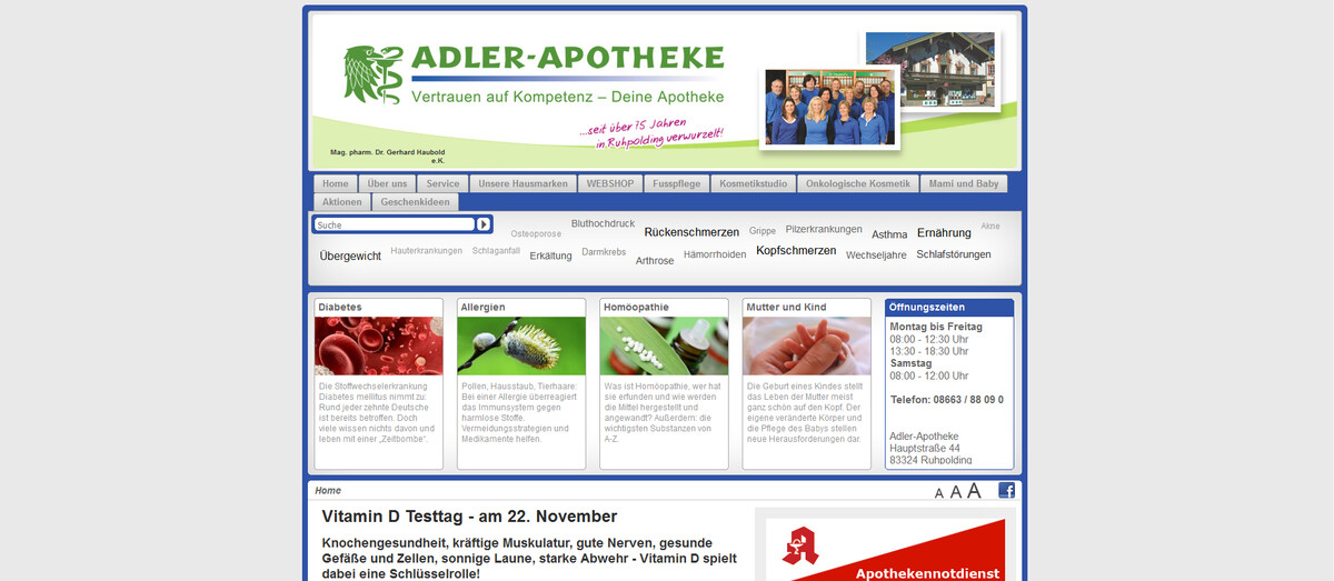 Bilder Adler Apotheke Mag. pharm. Dr. Gerhard Haubold      