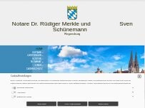 Website Screenshot Notare Dr. Rüdiger Merkle und Sven Schünemann
