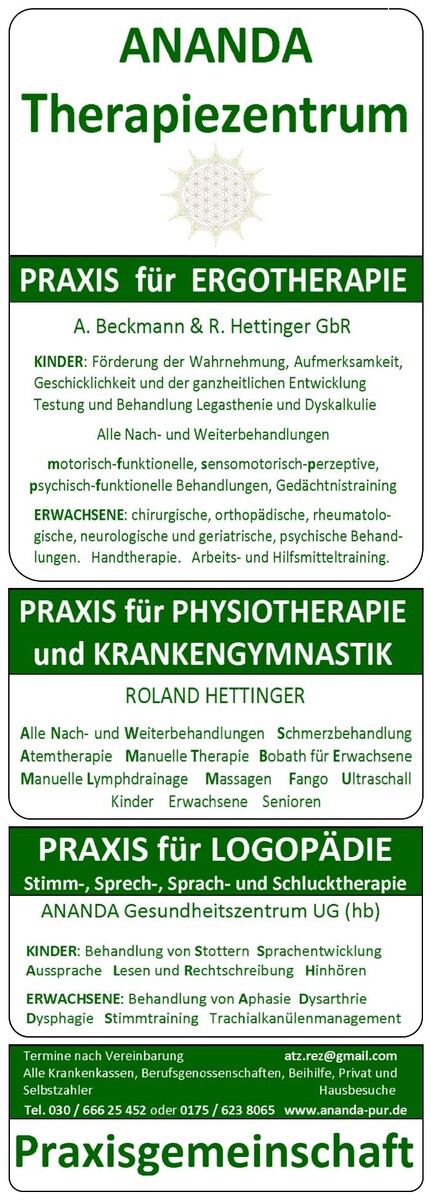 Bilder ANANDA Therapiezentrum (Physiotherapie Ergotherapie Logopädie Heilpraktiker)