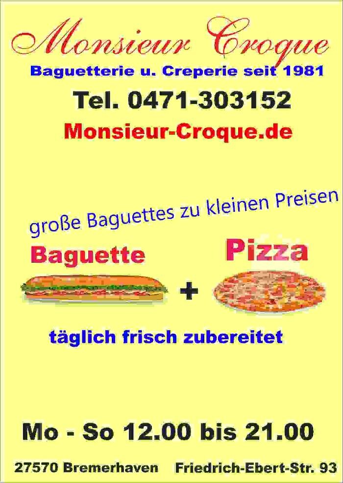 Bilder Monsieur Croque Baguetterie seit 1981