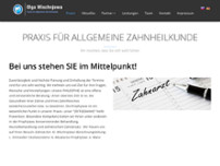 Olga Wischnjowa - Praxis für Zahnheilkunde website screenshot