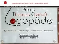 Website Screenshot Thomas Etzmuß Logopädie