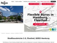 Regus - Hamburg Fleethof website screenshot