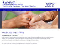Rudolfstift Gemeinnützige Stiftung seit 1887 Einrichtung für Wohnen & Pflege website screenshot