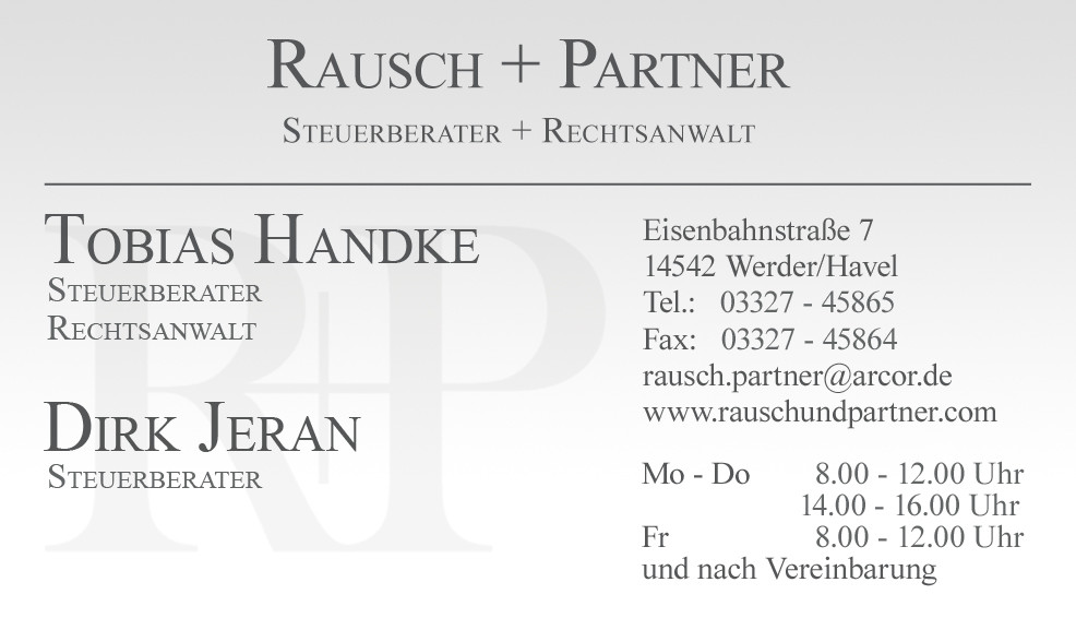 Rausch + Partner Steuerberater + Rechtsanwalt Logo