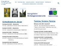 Website Screenshot Gemeindebüro - Ev. Kirchengemeinde Lotte