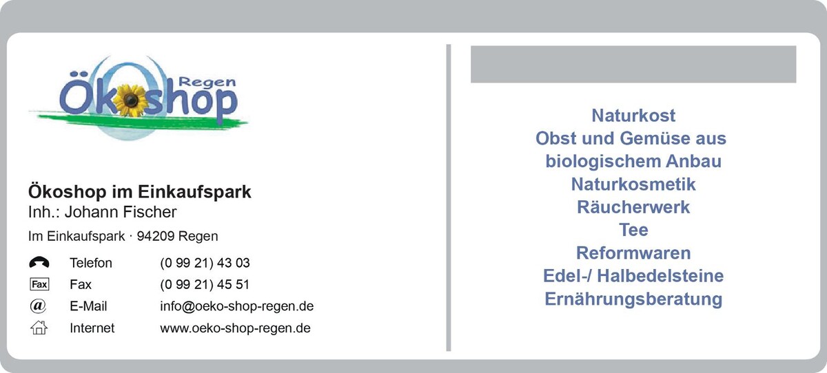 Bilder Ökoshop im Einkaufspark