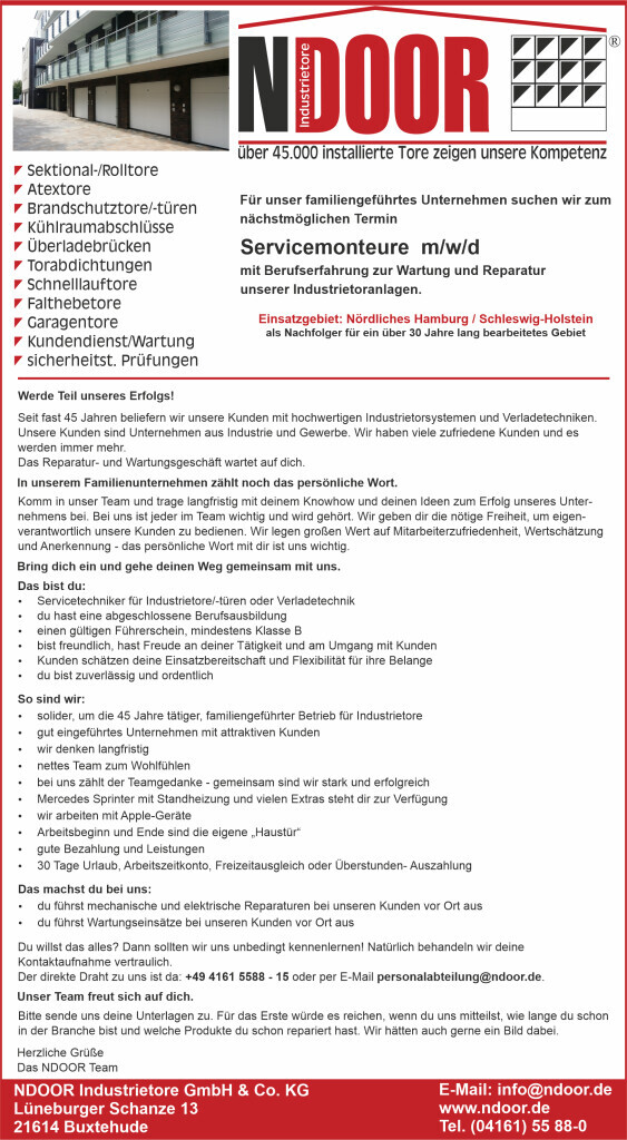 Bilder NDOOR Industrietore GmbH & Co. KG