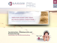 SAKON Sandstrahl- und Konservierungs GmbH website screenshot