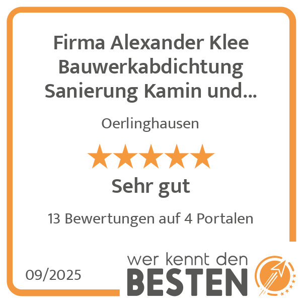 Bilder Firma Alexander Klee Bauwerkabdichtung Sanierung Kamin und Kachelofenbau