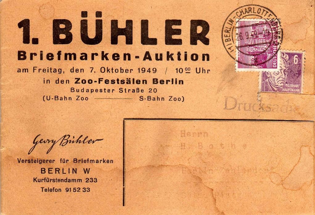 Bilder Georg Bühler Nachfolger Briefmarken-Auktionen GmbH