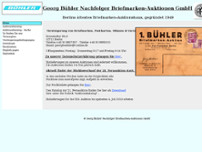 Georg Bühler Nachfolger Briefmarken-Auktionen GmbH website screenshot